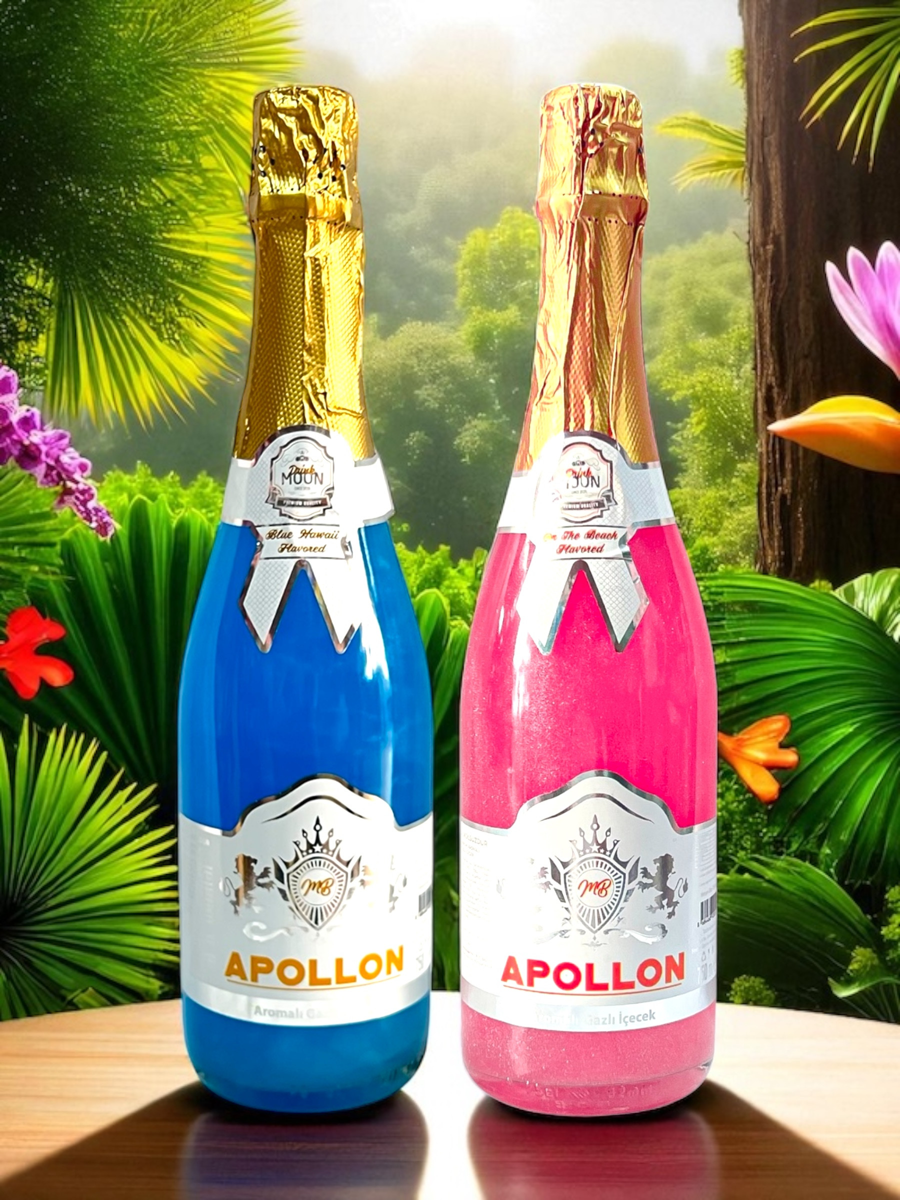 Apollon Simli Alkolsüz Şampanya Sx On The Beach Ve Blue Hawaii İkili set